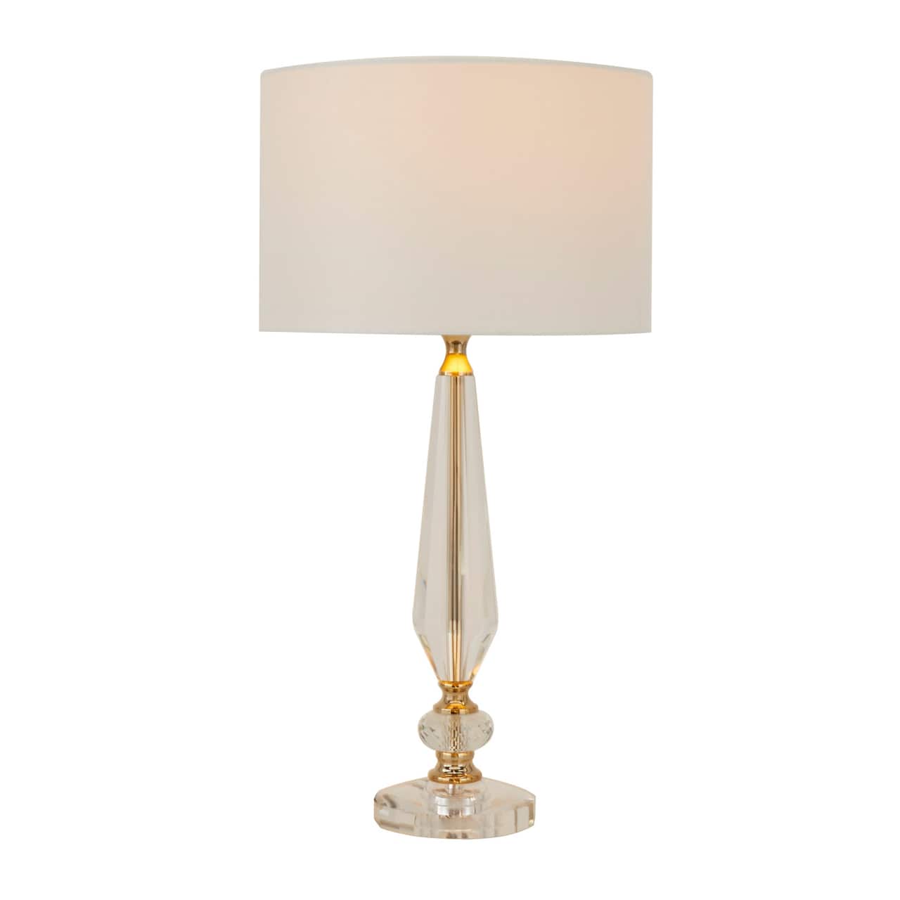 White Linen Traditional Buffet Lamp, 27" x 14" x 14"